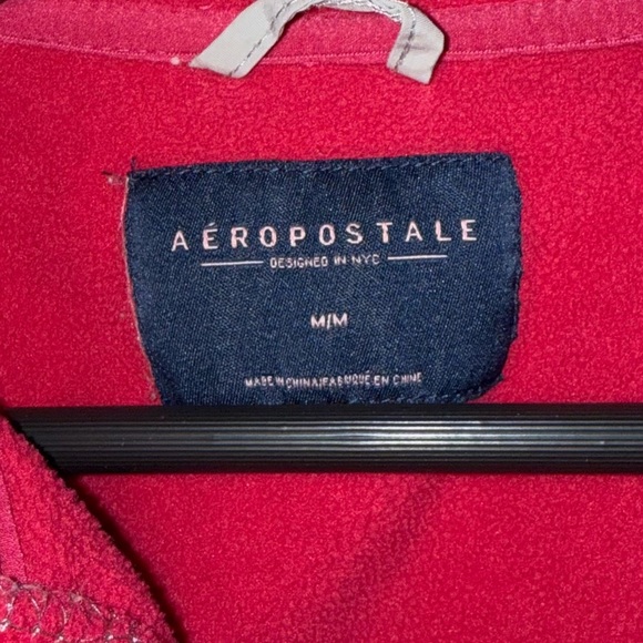 Aeropostale Women’s Medium Grey/Pink Fleece Jacket Y2K Cozy - Picture 2 of 5